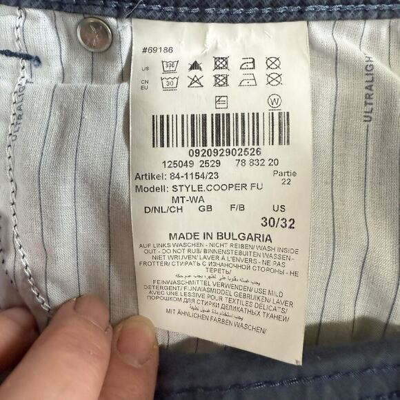 Brax Pants Men's Ultralight Cooper Blue 32/30 Stretch Career Preppy Prep Casual - Picture 7 of 11